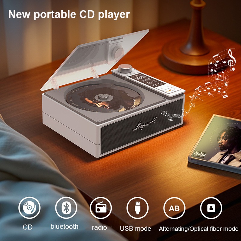 Apple Music Audio Quality - Multifunctional Album CD Player Retro Disc