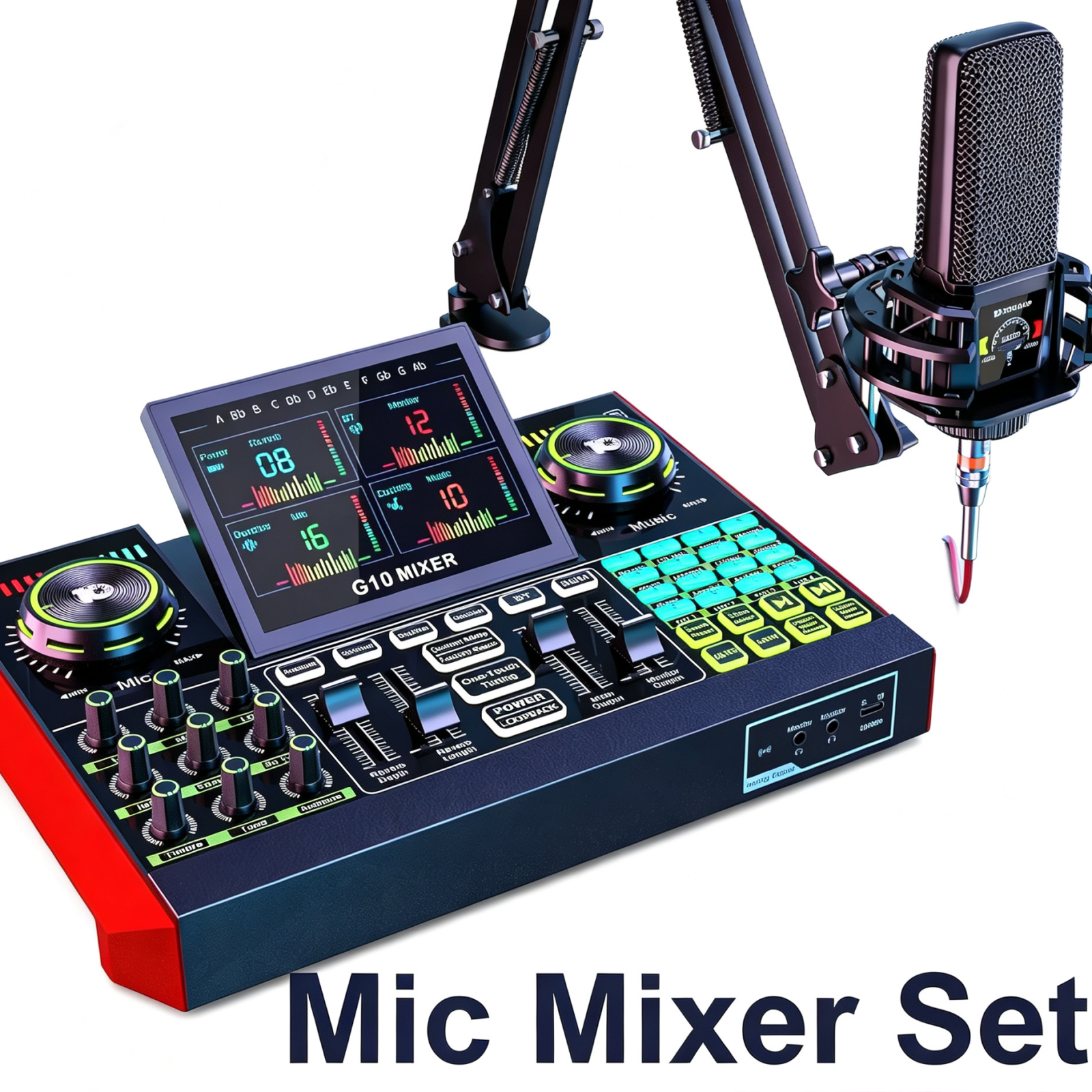 Audio Music Voice Changer - Tenlamp Audio Interface Mixer Sound board,G10