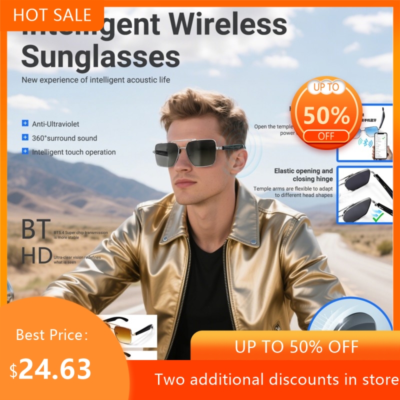Audio Music Hall - Echowear Smart Hall Switch Magnetic Sunglasses