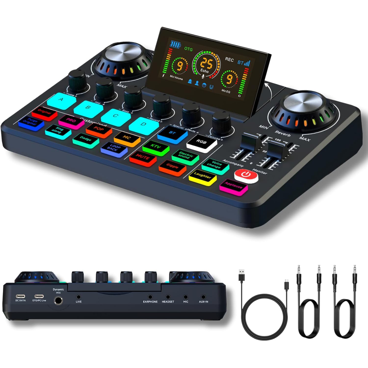 Audio Music Voice Changer - Audio Mixer, Live Sound Card with