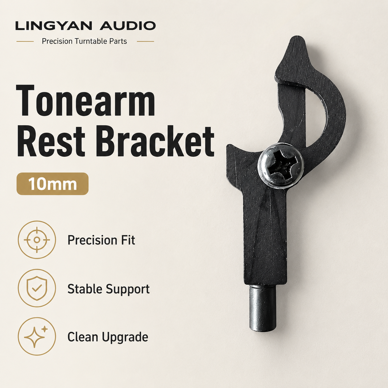 Audio Music Hall - Tonearm Rest Bracket 10mm for Vinyl