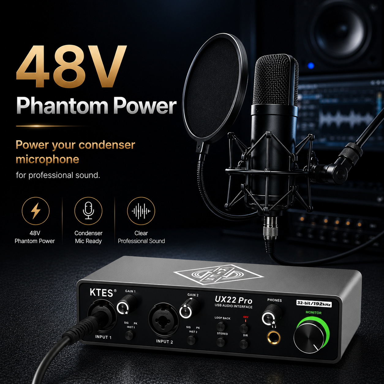 UX22 Pro Audio Interface 192kH - Music Audio Facebook recension och pris