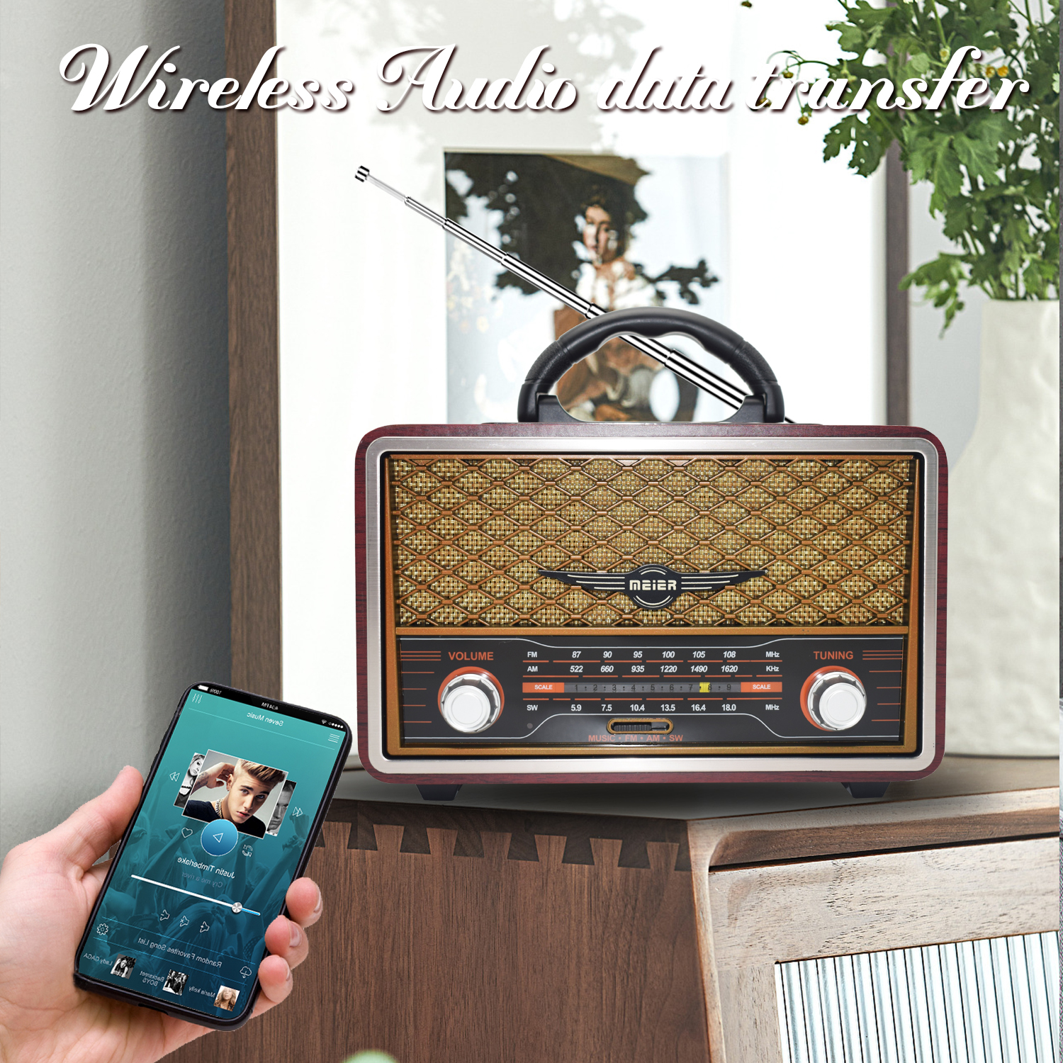 High Quality Wooden Retro Port - Apple Music Audio Quality recension och pris