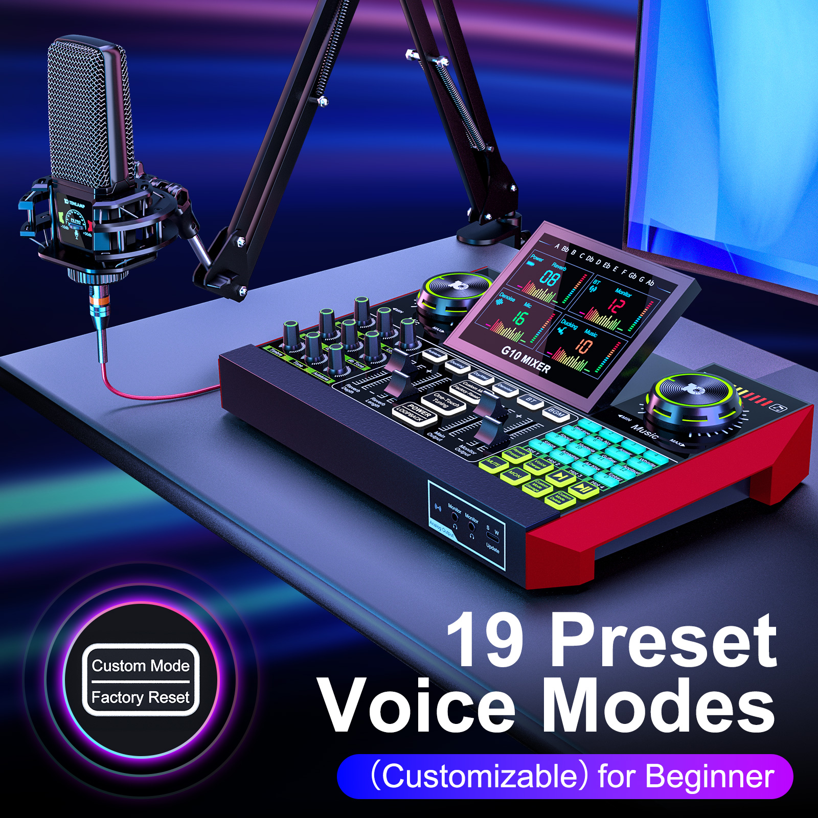 Tenlamp Audio Interface Mixer  - Audio Music Voice Changer recension och pris