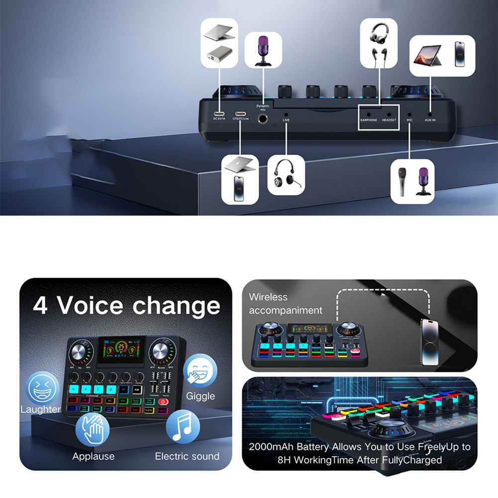 A20I Audio Mixer, Live Sound C - Audio Music Voice Changer recension och pris