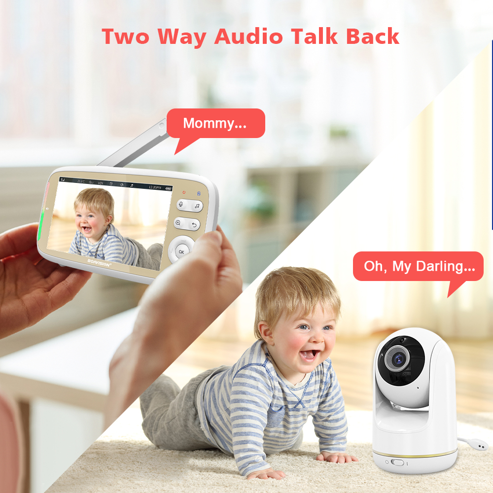 VB803 Baby Monitor 5 Inch 720P - Audio Music Videos recension och pris