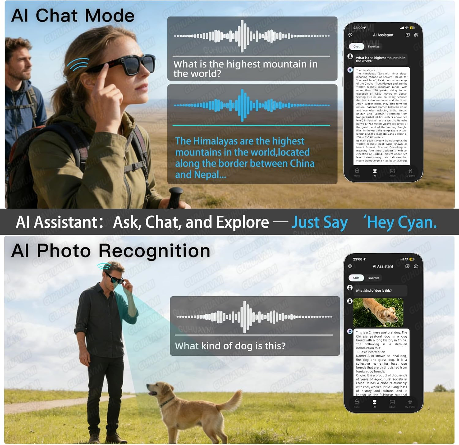 New Smart AI Glasses with 800W - Audio Music Arabic recension och pris