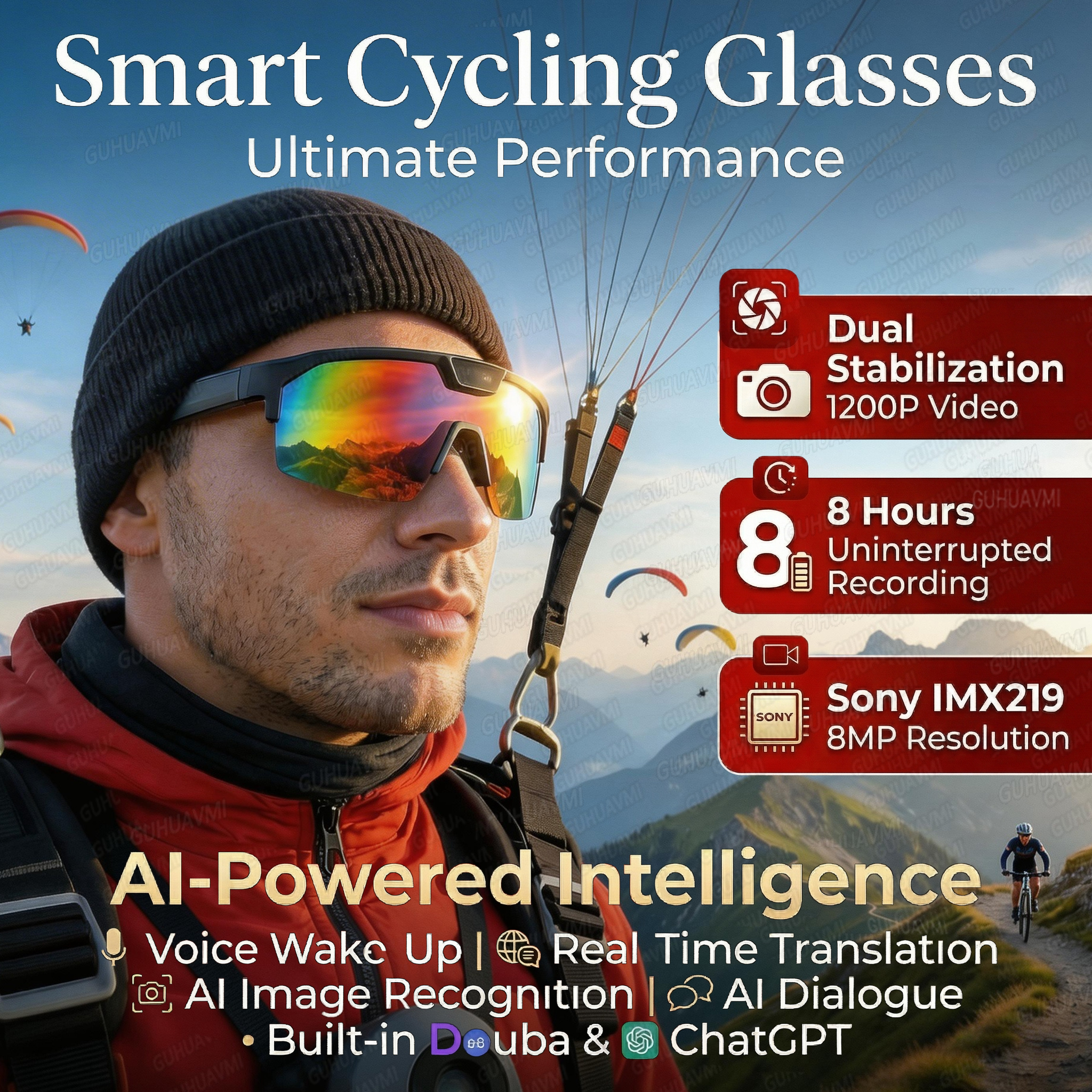 2026 New AI Smart Sports Glass - Audio Music Arabic recension och pris