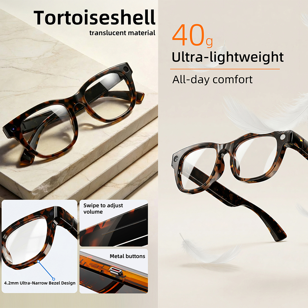 G600 Pro AI Smart Glasses 13MP - Audio Music Videos recension och pris
