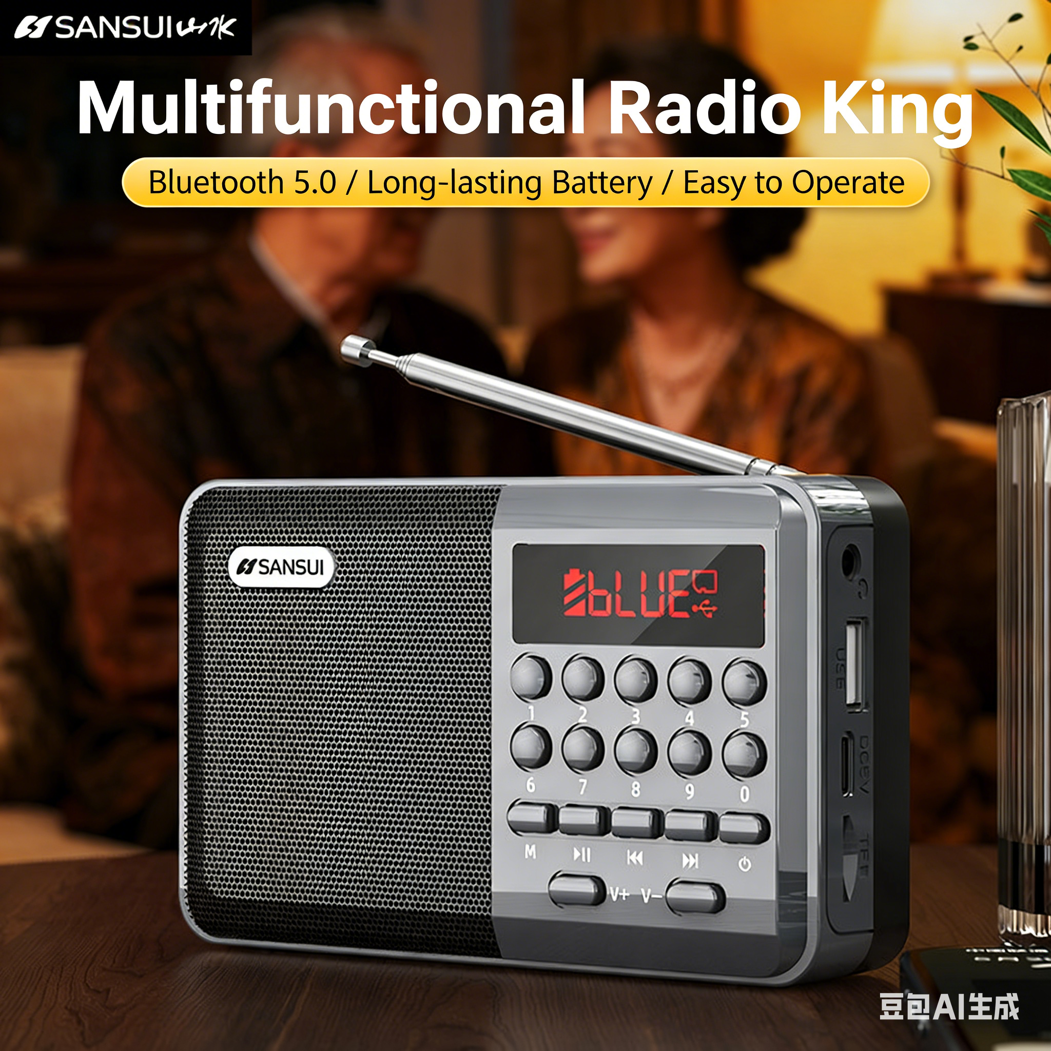 Mini FM Radio Bluetooth Speake - Audio Music Mp3 Songs recension och pris