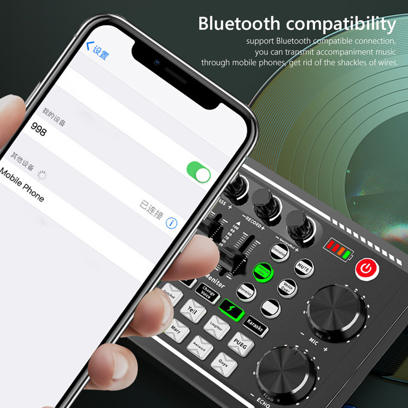 F998 Live Sound Card Audio DJ  - Audio Music Voice Changer recension och pris