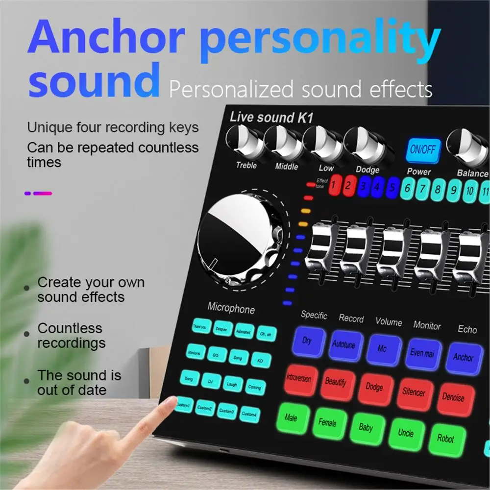K1 Live Sound Card Voice Chang - Audio Music Voice Changer recension och pris