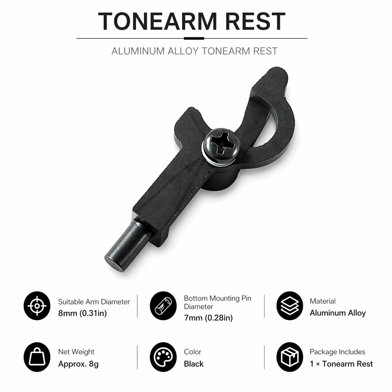 Tonearm Rest Bracket 10mm for  - Audio Music Hall recension och pris