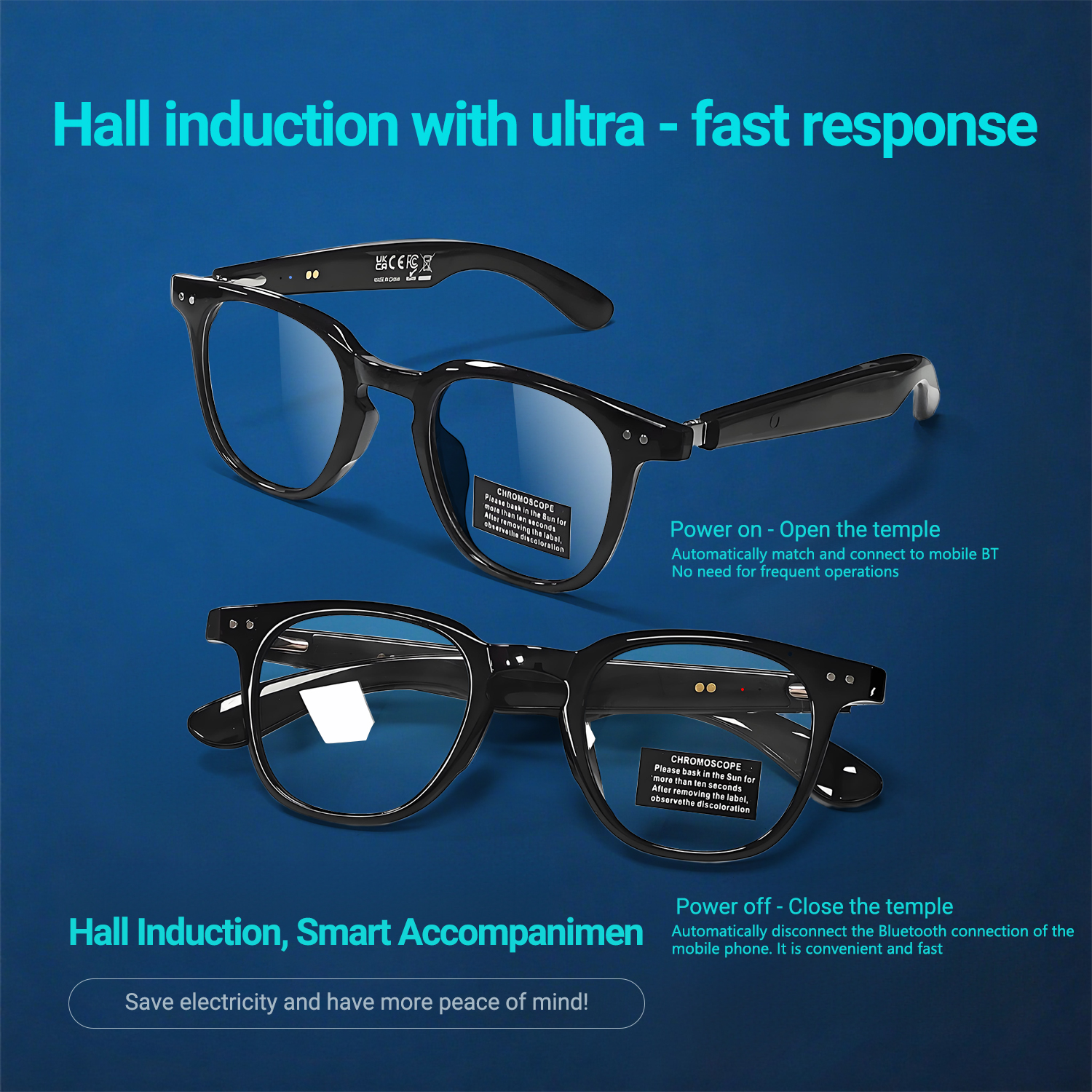 Photochromic Smart Glasses Ant - Audio Music Videos recension och pris