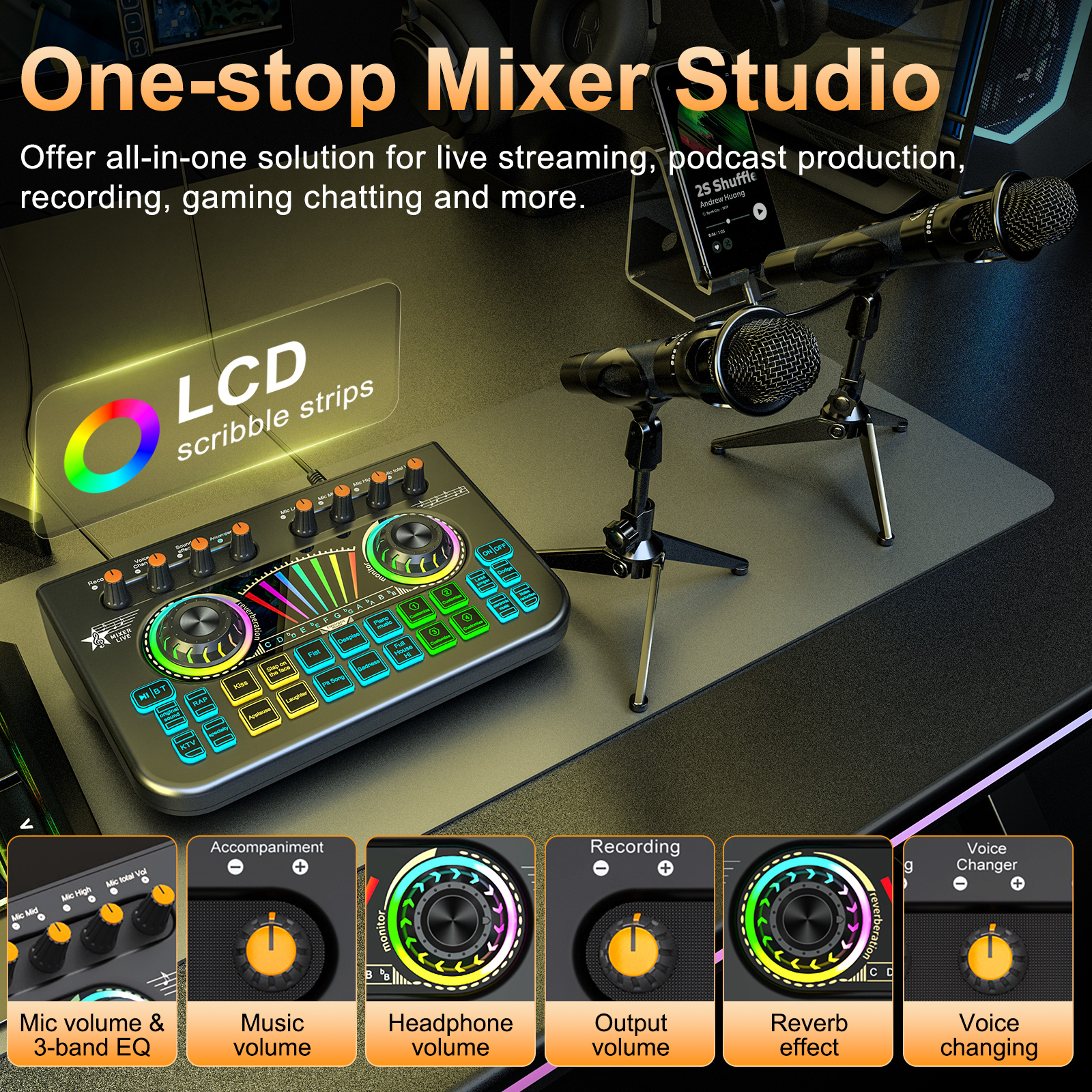 Tenlamp Sound Board for Pc/Pho - Audio Music Voice Changer recension och pris
