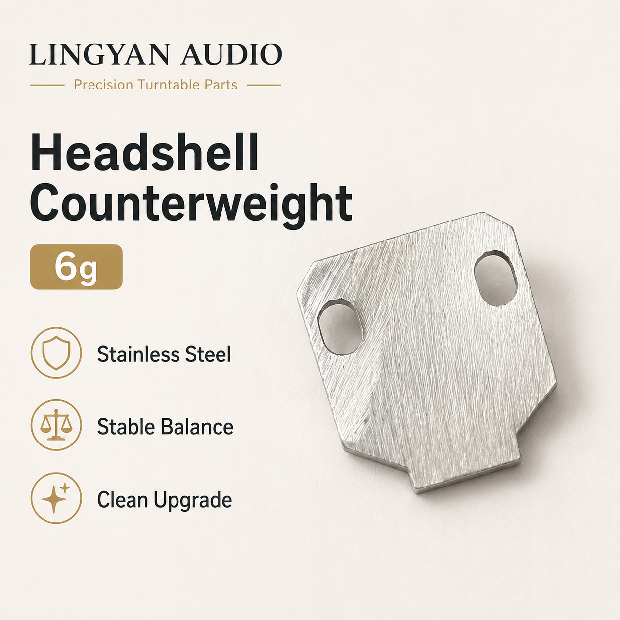 Headshell Counterweight 6g Sta - Audio Music Hall recension och pris